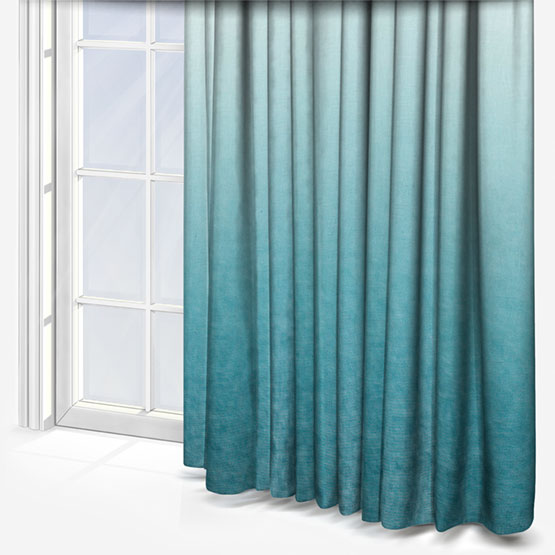 Casamance Winona White Petrole Curtain