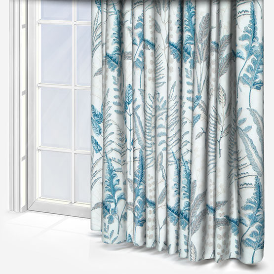 Bracken Embroidery Denim Curtain