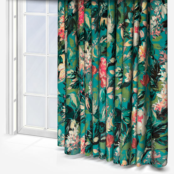 Lilium Velvet Peacock Curtain