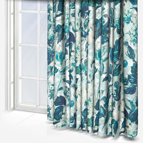 Lilum Denim and Ivory Curtain