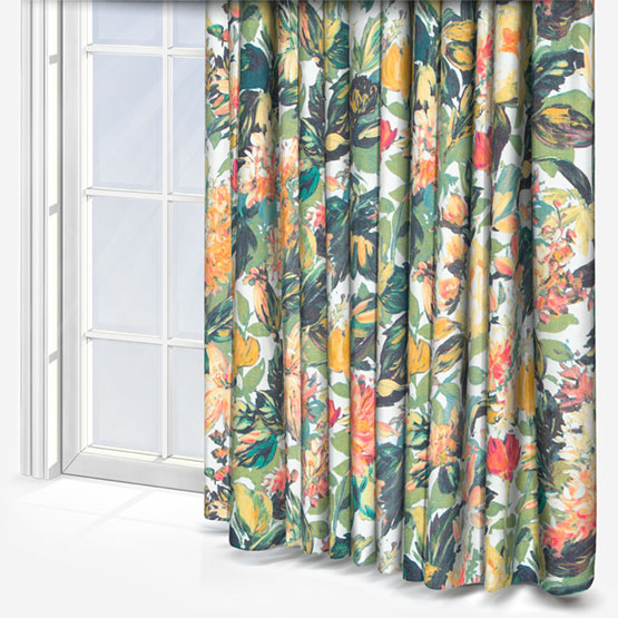 Lilum Olive and Raspberry Curtain