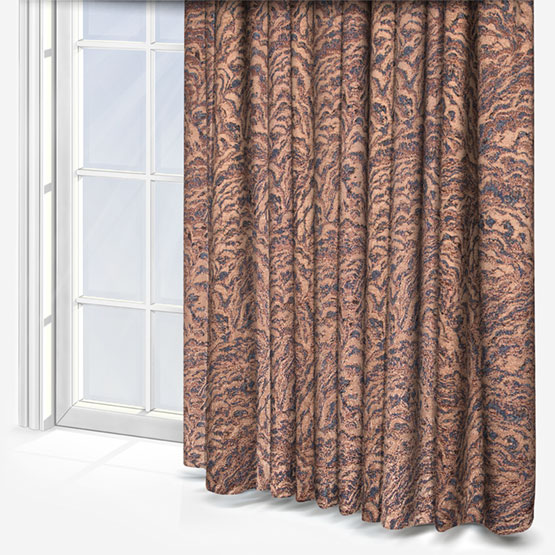 Clarke & Clarke Lumino Midnight Copper curtain