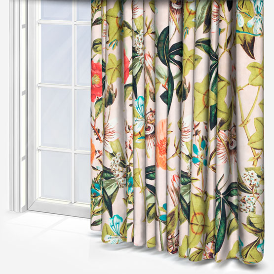 Clarke & Clarke Passiflora Blush curtain