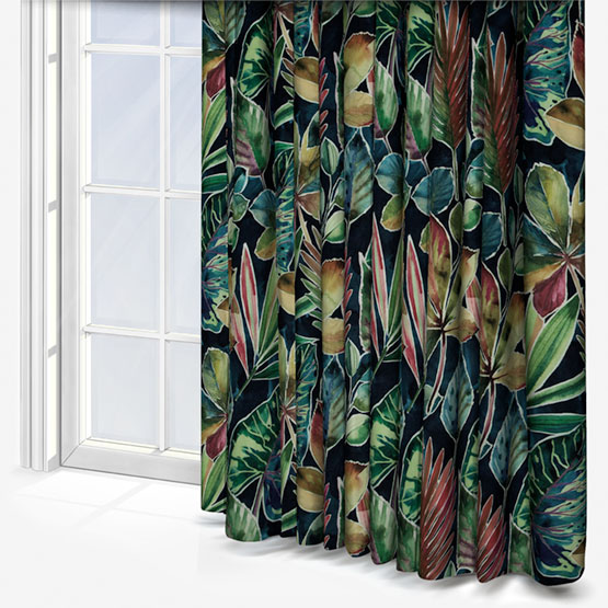 Clarke & Clarke Rainforest Velvet Multi curtain