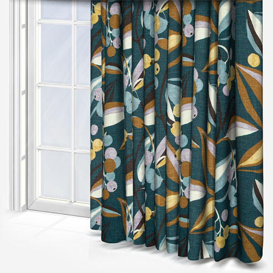 Edinburgh Weavers Josie Petrol Curtain