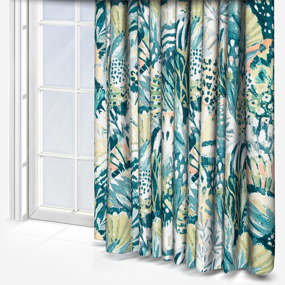 Edinburgh Weavers Maggie Teal curtain