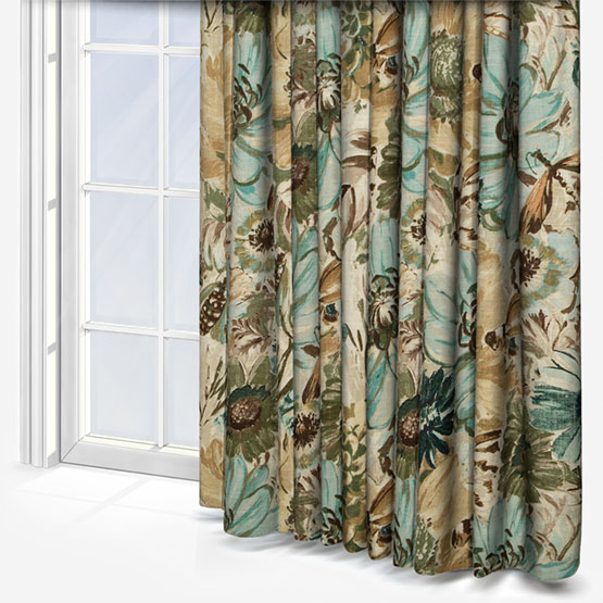 Edinburgh Weavers Spring Garden Sea Foam curtain