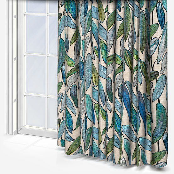 Edinburgh Weavers Tropical Leaf Linen Curtain