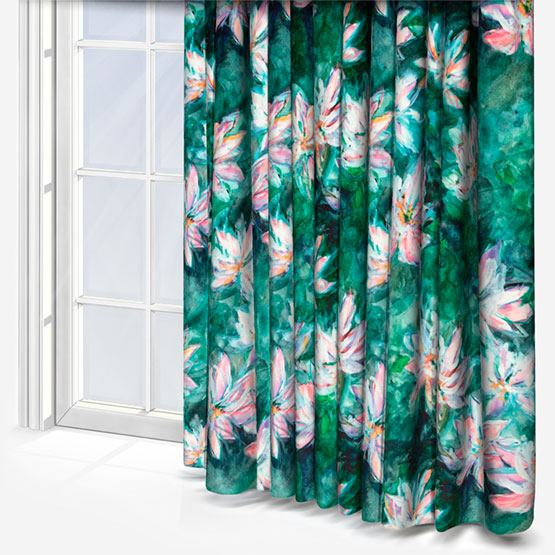 Fibre Naturelle Waterlily Green curtain