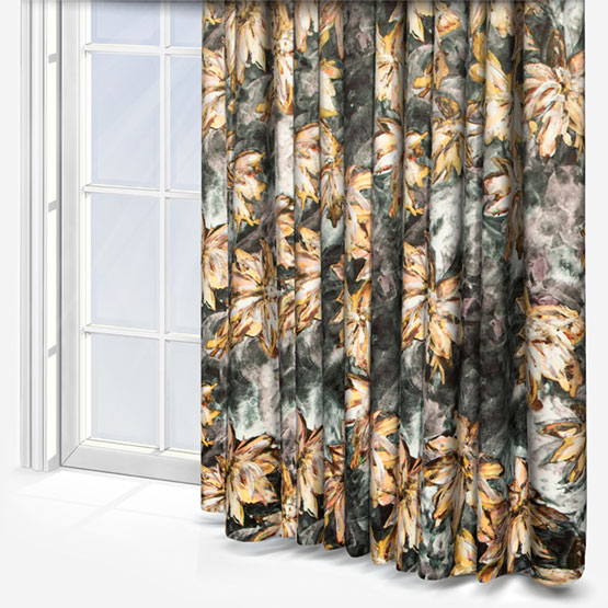 Fibre Naturelle Waterlily Grey curtain