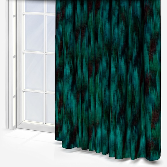 Bargello Jade Curtain