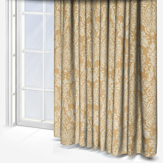 Classic Damask Ochre Curtain