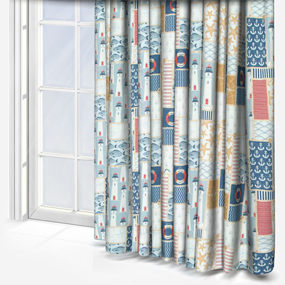 Fryetts Coast Blue curtain