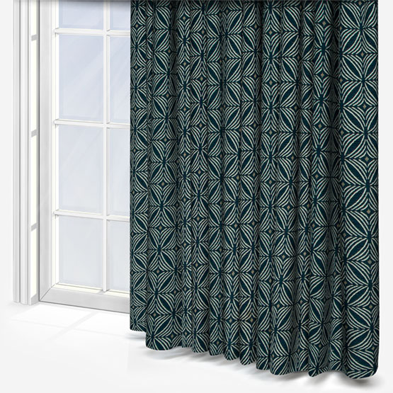 Fryetts Cubic Navy curtain