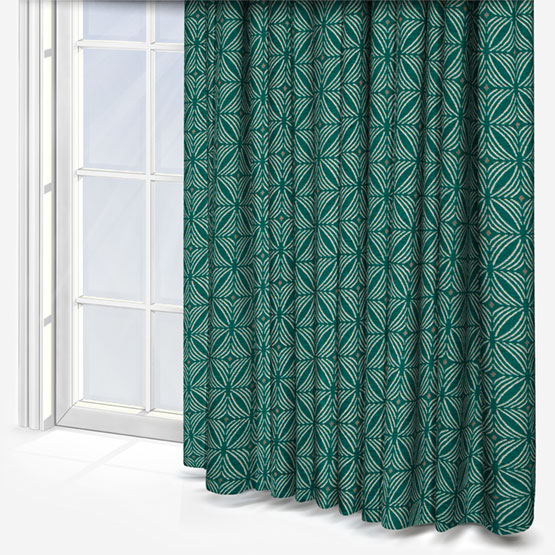 Cubic Teal Curtain