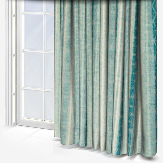 Delamere Stripe Teal Curtain