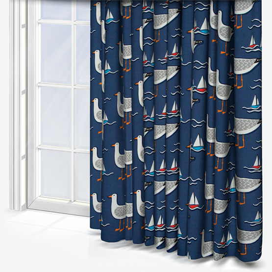 Gull Navy Curtain