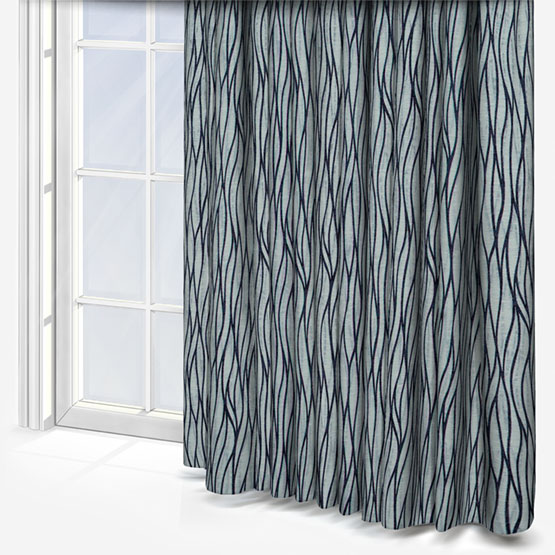Fryetts Linear Indigo curtain