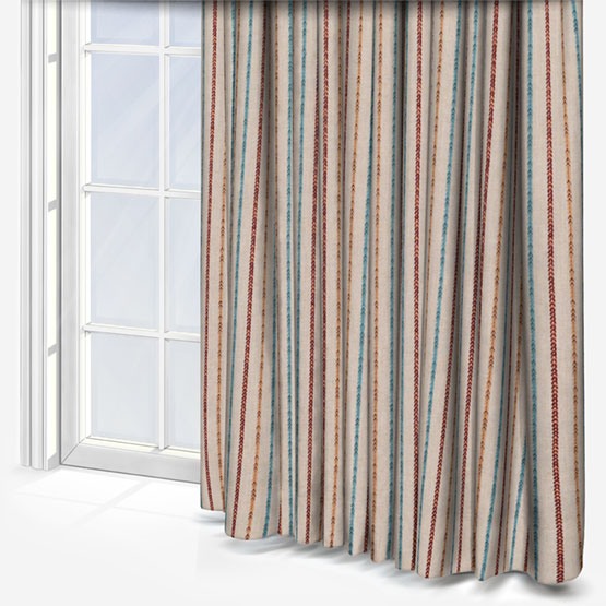 Fryetts Maya Stripe Teal curtain