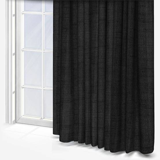 Mono Stripe Black Curtain