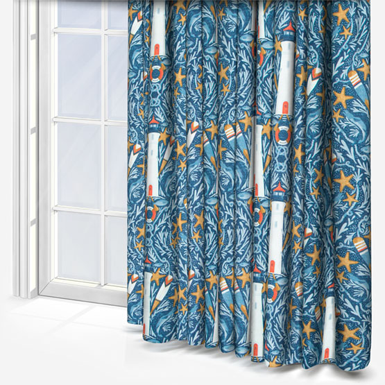 Pendeen Indigo Curtain