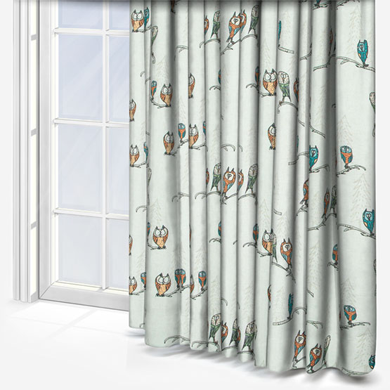 Quirky Owls Natural Curtain