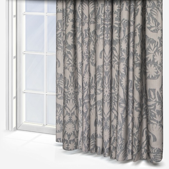 Scandi Wildlife Cornflower Curtain