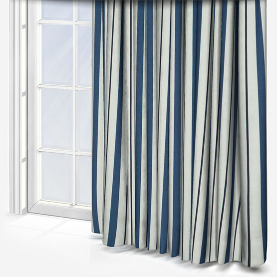 Seaton Stripe Navy Curtain