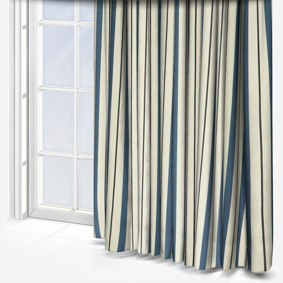 Seaton Stripe Navy Curtain