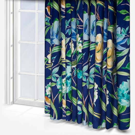 Shangri La Navy Curtain