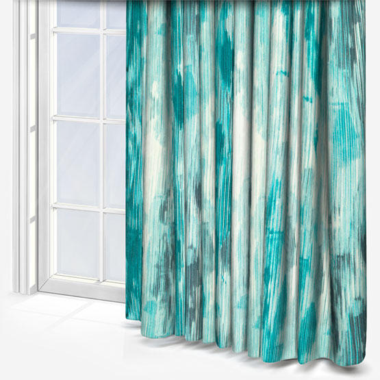 Fryetts Stratus Teal curtain