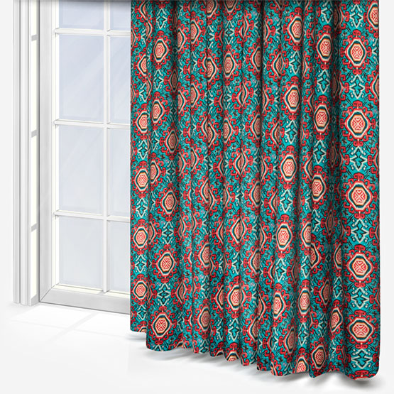 Tabriz Teal Curtain