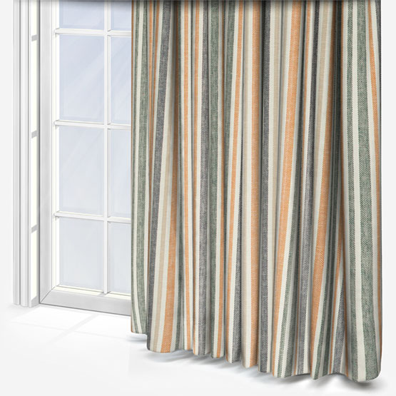 Tiverton Stripe Burnt Orange Curtain