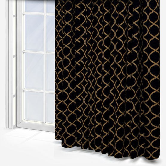 Trellis Indigo Curtain