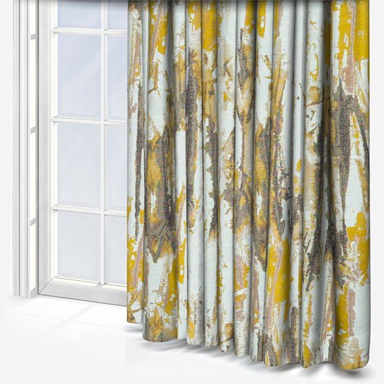 Harlequin Eco Takara Ochre and Temple Grey curtain