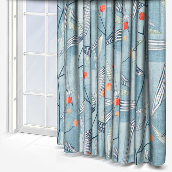 Harlequin Entity Brick and Denim Curtain