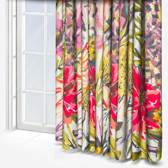 Harlequin Floreale Fuchsia Heather and Lime curtain