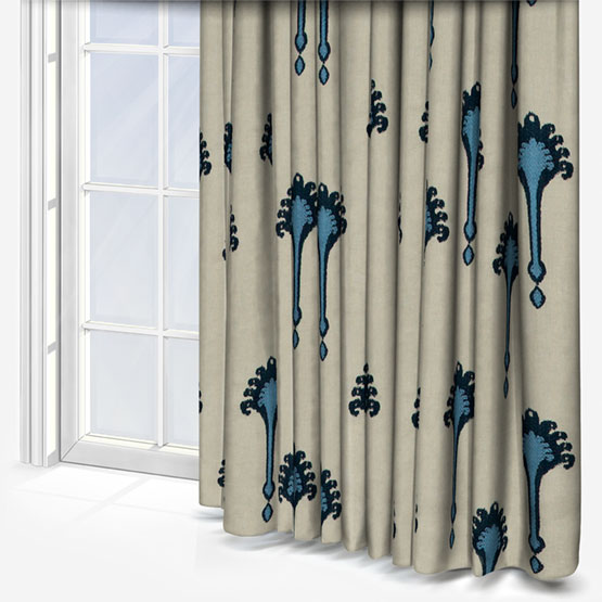 Ashiki Navy Curtain