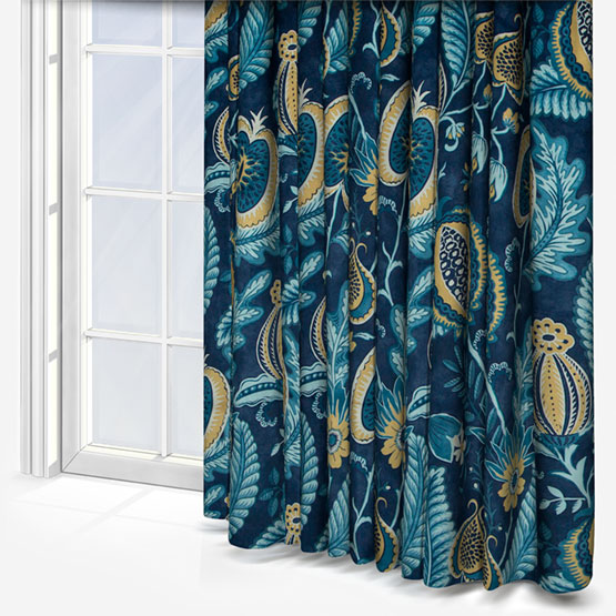 Cantaloupe Navy Curtain