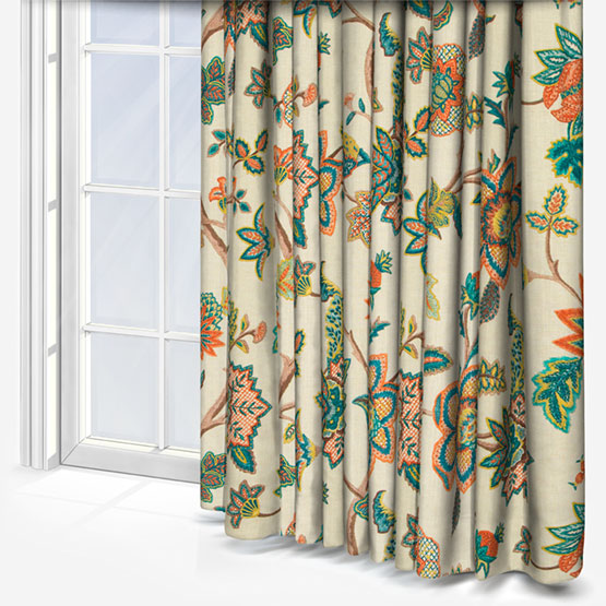 iLiv Chanderi Papaya curtain