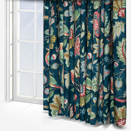 Chanterelle Navy Curtain