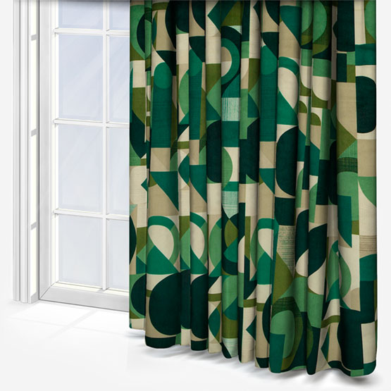 Geometrica Velvet Jadeite Curtain