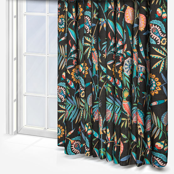 Hoopoe Charcoal Curtain