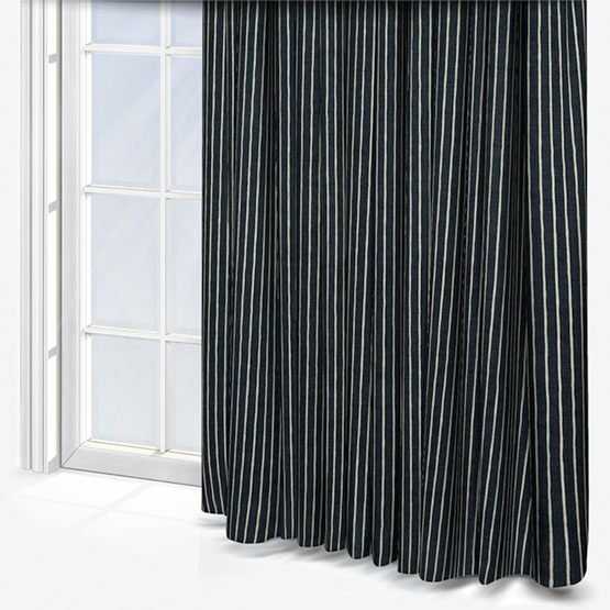 Pencil Stripe Midnight Curtain