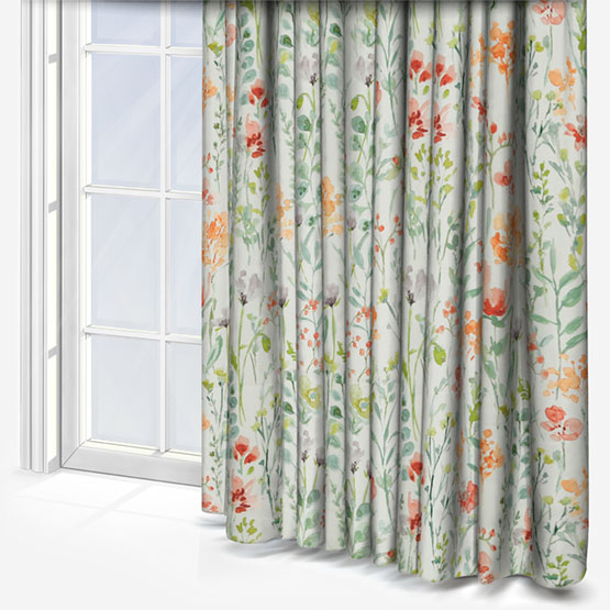 Wild Flowers Clementine Curtain