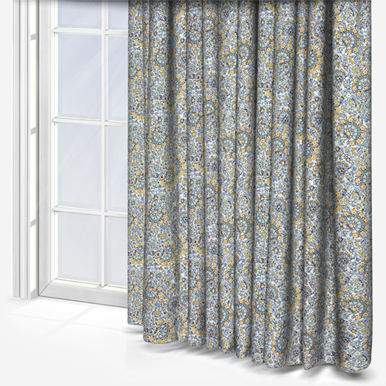 Laura Ashley Painswick Paisley Newport Blue Curtain