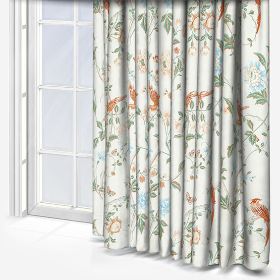 Laura Ashley Summer Place Sage Apricot Curtain