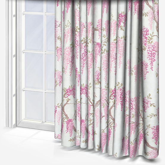 Laura Ashley Wisteria Coral Pink Curtain