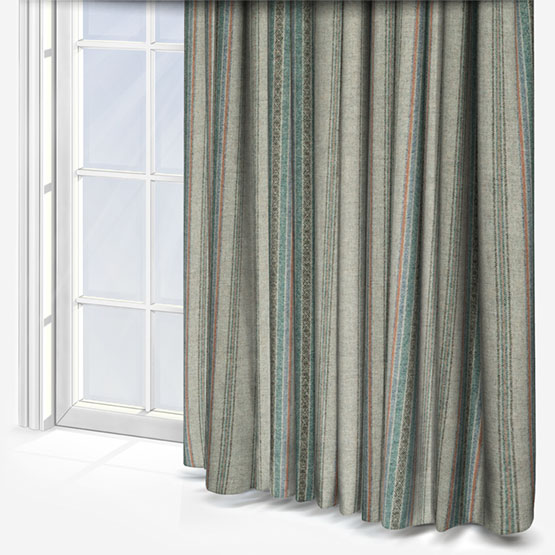 MOON Blenheim Silver Aqua Curtain