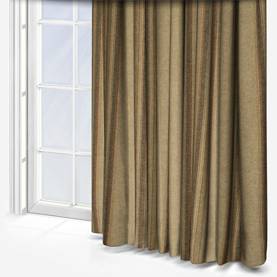 MOON Wentworth Stripe Natural Olive Curtain